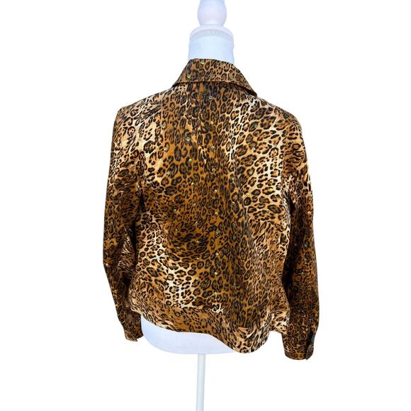 Russell Kemp Women's Vintage Secretary Career Sequin Jacket Animal Print Size 10 - Picture 2 of 10